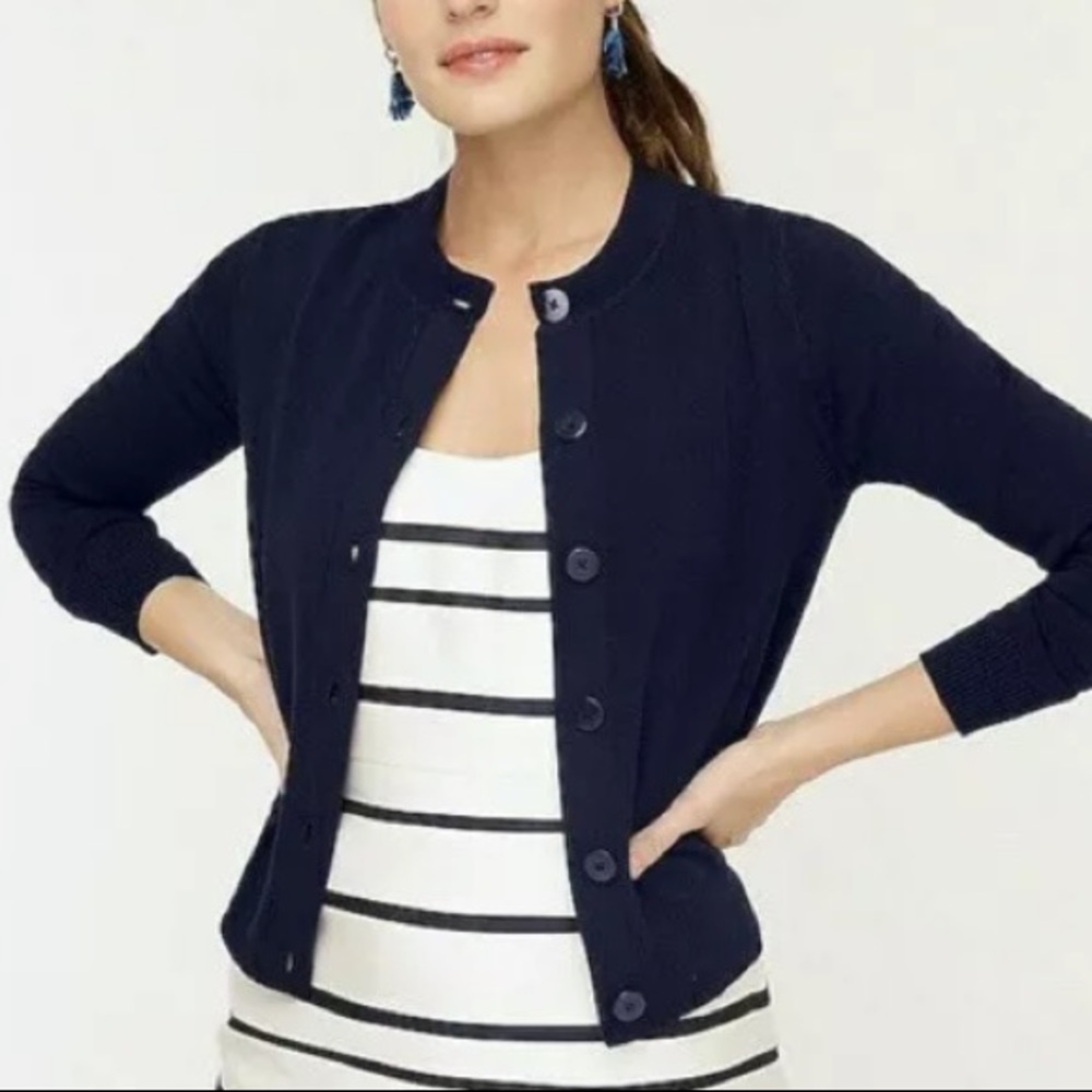 J. Crew Cardigan in cotton crepe